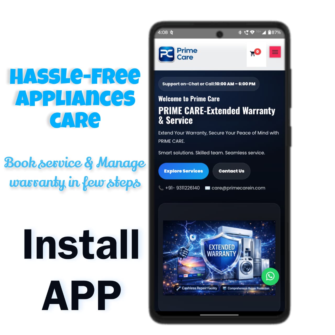Prime Care App - Hassle-free appliances care